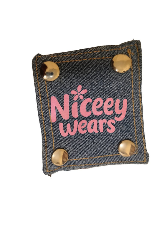 Denim Knee Pads- NiceeyWears logo design inspired!