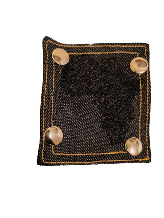Denim knee pads- Afro inspired